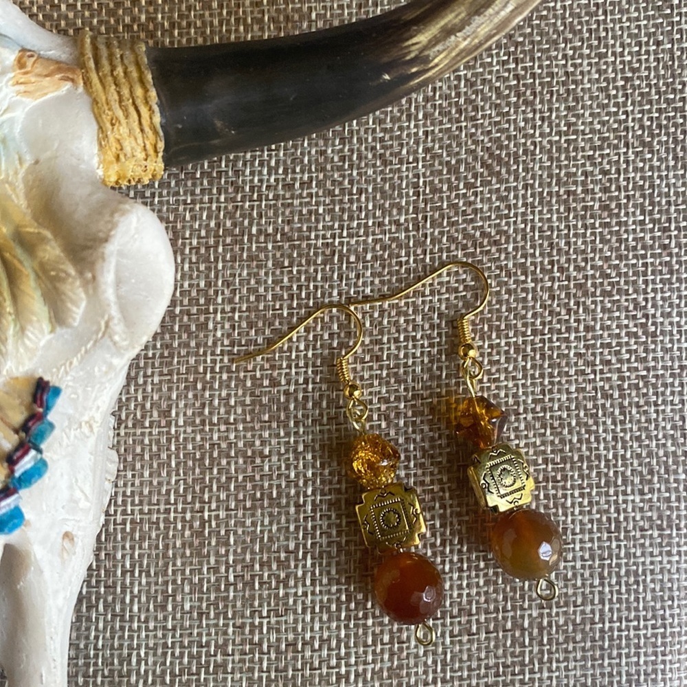 Southwestern Beaded Earrings - Handmade by Me